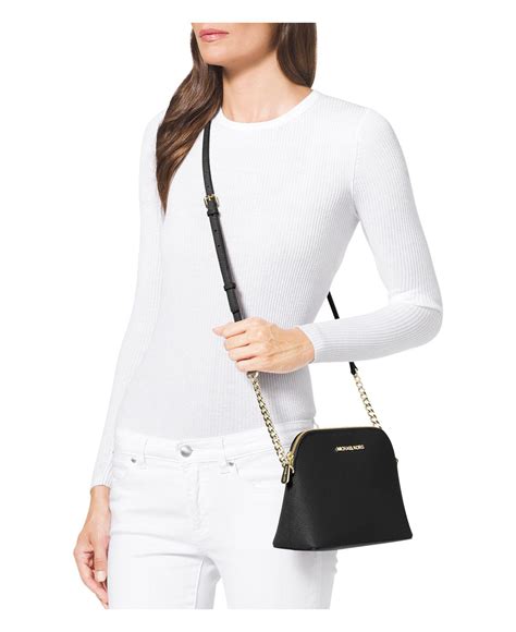 wearing michael kors cindy dome crossbody|michael kors jet set dome.